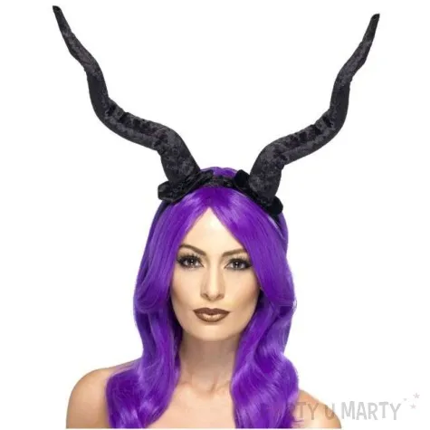 opaska party rogi demona czarne smiffys