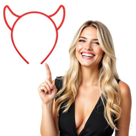 opaska party rogi diabelka czerwona arpex