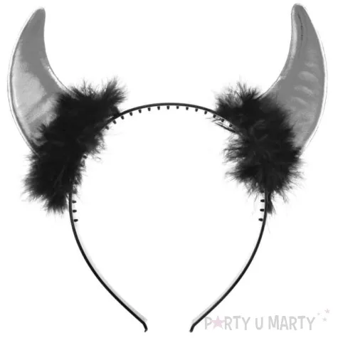 opaska party rogi diabla metalic srebrne arpex