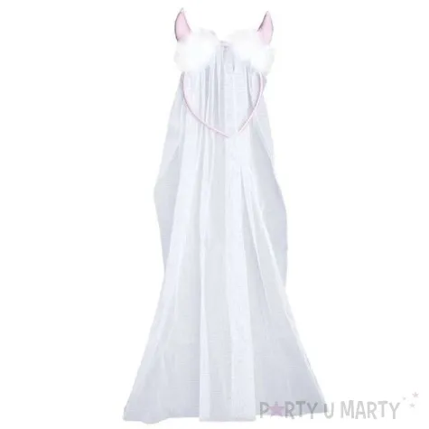 opaska party rogi diablicy z welonem rozowe widmann