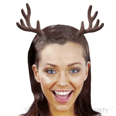 opaska party rogi renifera brazowe widmann