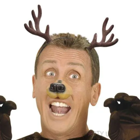 opaska party rogi renifera brazowe widmann