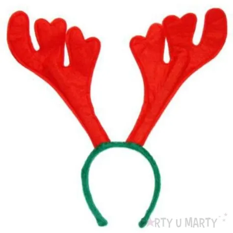 opaska party rogi renifera czerwone