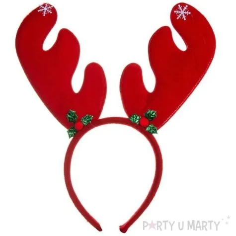 opaska party rogi renifera czerwone czakos