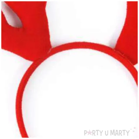 opaska party rogi renifera czerwone partydeco