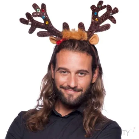 opaska party rogi renifera led folat