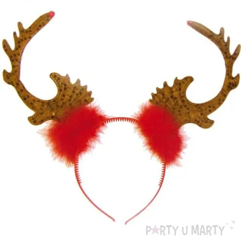 opaska party rogi renifera z puszkiem folat