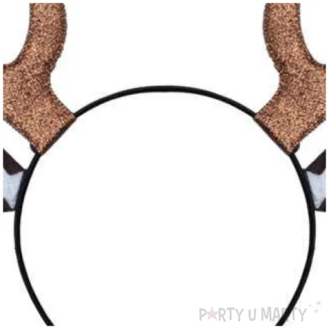 opaska party rogi renifera z uszami brazowa kraszek