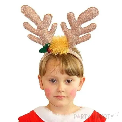 opaska party rogi renifera zlota godan