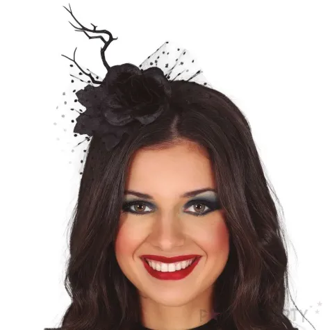 opaska party roza z galazka czarny guirca