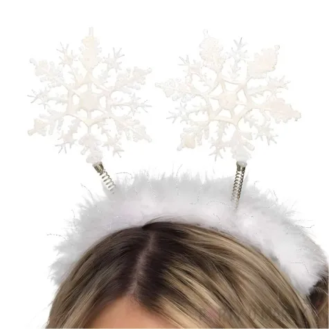 opaska party sniezynki biala smiffys