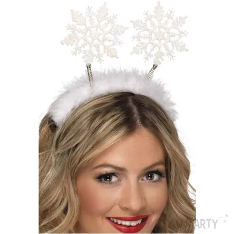 opaska party sniezynki biala smiffys