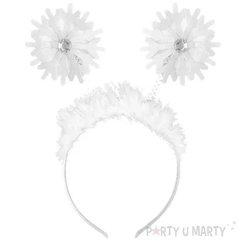 opaska party sniezynki bialy kraszek