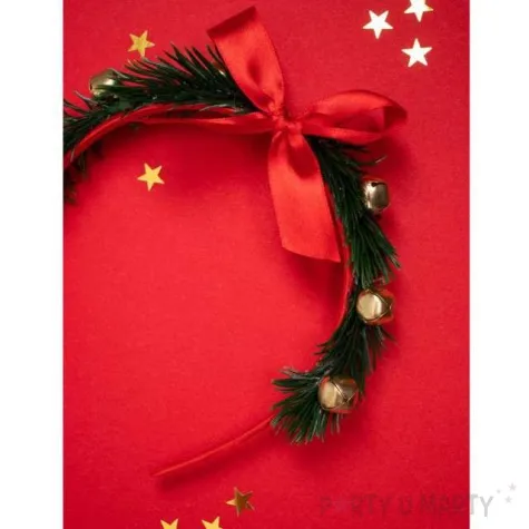 opaska party swiateczna z kokarda i dzwonkami folat