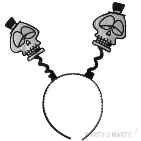 opaska party szare czaszki czarna arpex