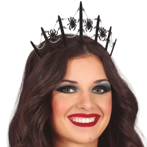 opaska party tiara pajaki czarny guirca