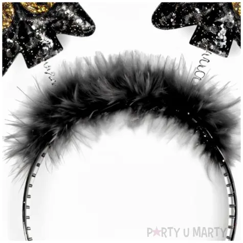 opaska party urodziny 30 czarne gwiazdki