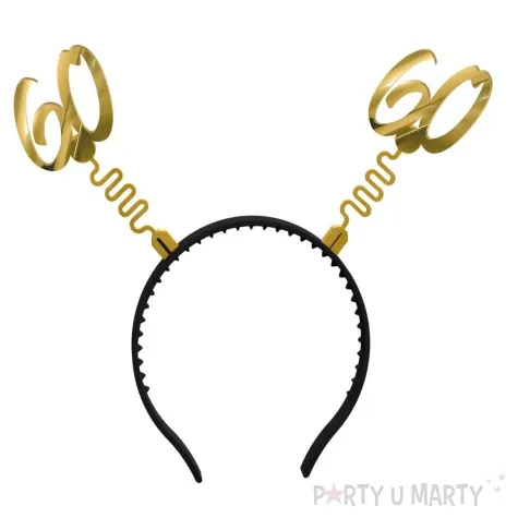 opaska party urodziny liczba 60 zloty