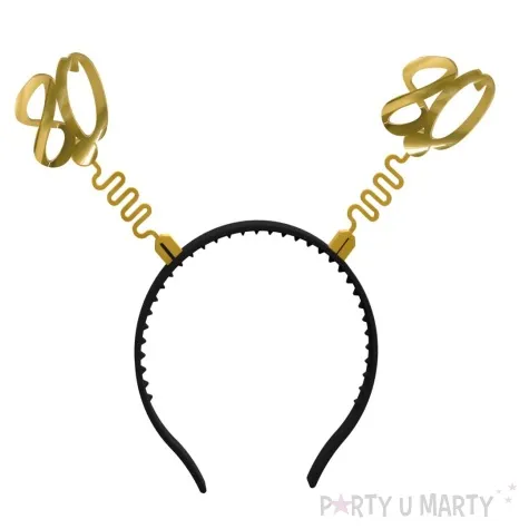 opaska party urodziny liczba 80 zloty