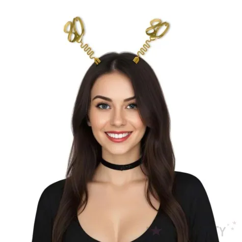 opaska party urodziny liczba 80 zloty