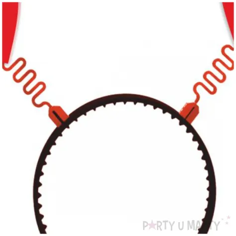 opaska party walentynki serce classic czerwony