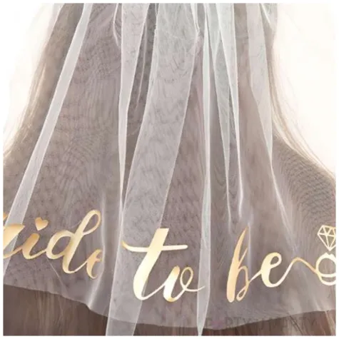 opaska party welon bride to be bialy zloty partycollection