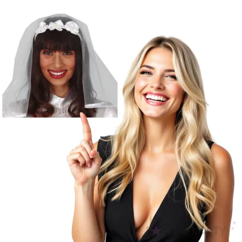 opaska party welon z kwiatem biala guirca