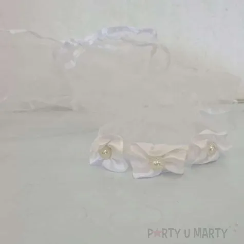 opaska party welon z perla biala guirca