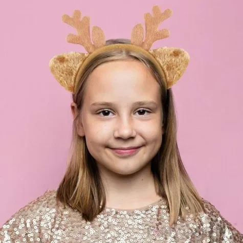 opaska renifera z uszami brazowy jasny godan