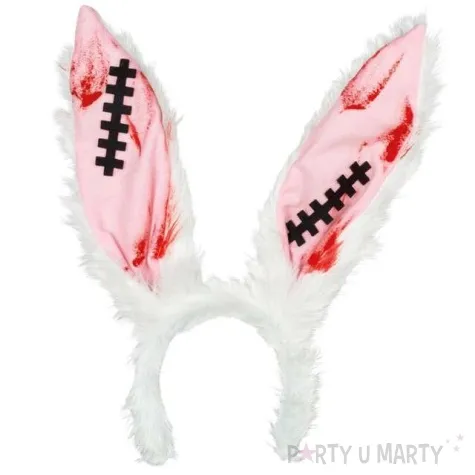 opaska uszy krwawego krolika bialy boland