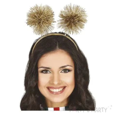 opaska zlote pompony guirca