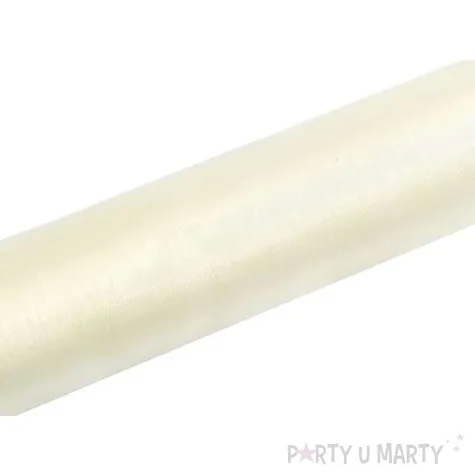 organza gladka kremowa jasna partydeco 0 16 x 9 m