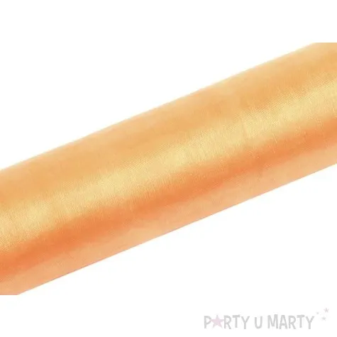 organza gladka lososiowa partydeco 0 16 x 9 m