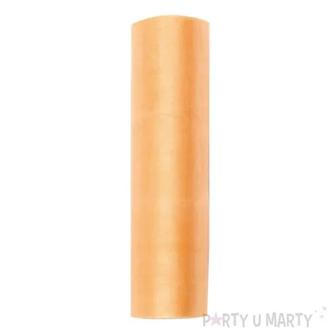 organza gladka lososiowa partydeco 0 16 x 9 m