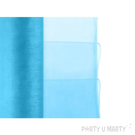 organza gladka obszywana turkusowy partydeco 0 38 x 9 m