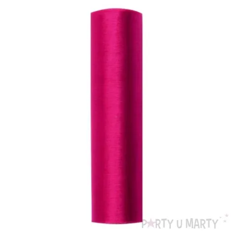 organza gladka rozowa ciemna partydeco 0 16 x 9 m