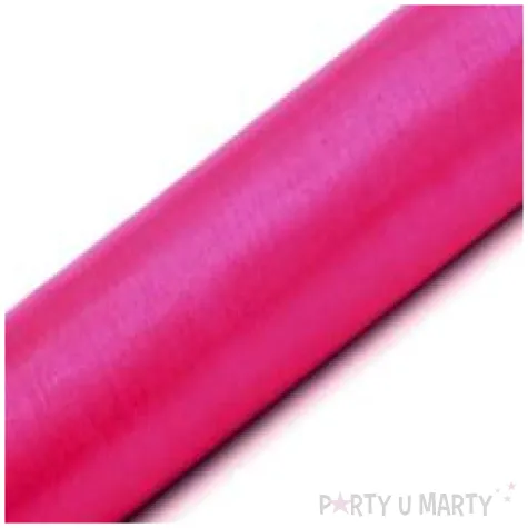 organza gladka rozowa ciemna partydeco 0 36 x 9 m