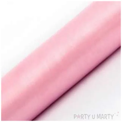 organza gladka rozowa jasna partydeco 0 36 x 9 m