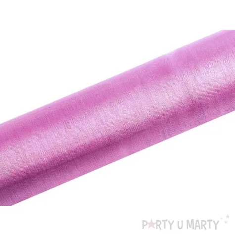 organza gladka rozowa partydeco 0 16 x 9 m