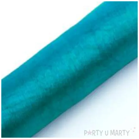 organza gladka turkusowa partydeco 0 36 x 9 m