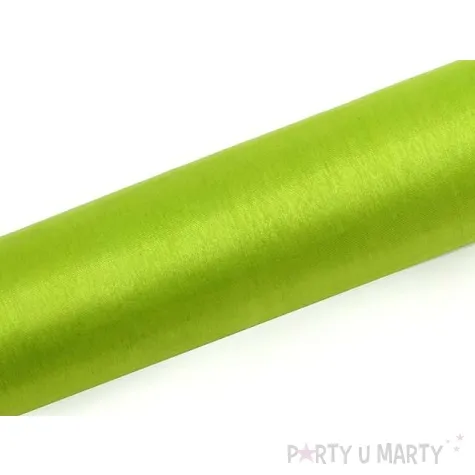 organza gladka zielona jasna partydeco 0 16 x 9 m