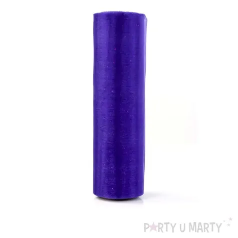 organza glitter fioletowy partydeco 0 16 x 9 m