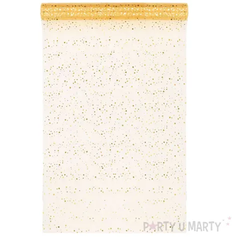 organza glitter zloty partydeco 0 36 x 9m