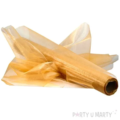 organza snow zlota partydeco 0 36 x 9 m