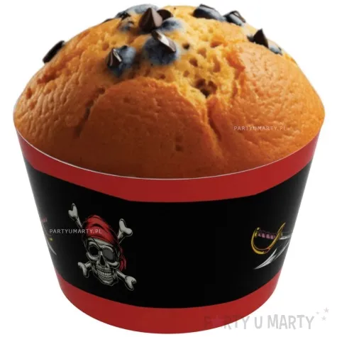 oslonki dekoracyjne pirat czarny czerwony congee 6 szt