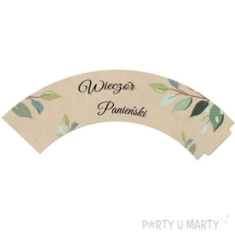 oslonki dekoracyjne wieczor panienski listki kraftowy congee 6 szt