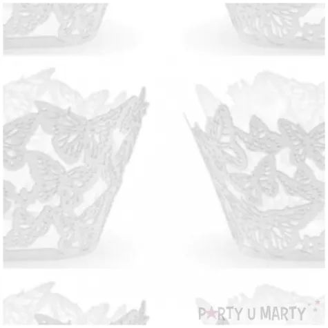 oslonki na muffinki biale motylki godan 6 szt