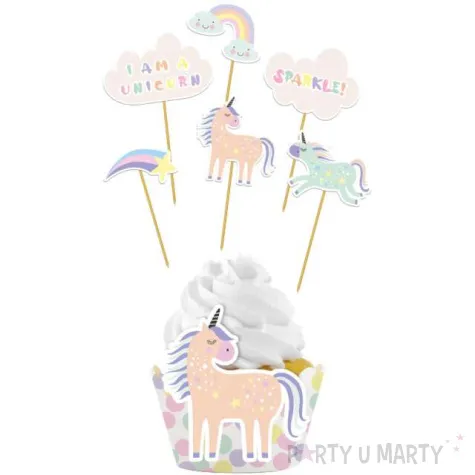 oslonki na muffinki jednorozce i tecza pikery folat 12 szt