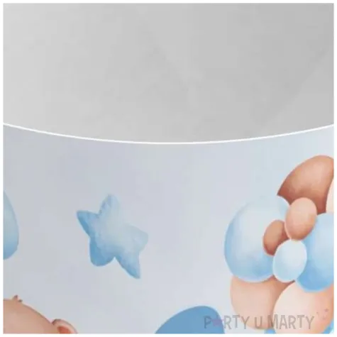 oslonki na muffinki misie z balonikami na roczek blekitny congee 6 szt