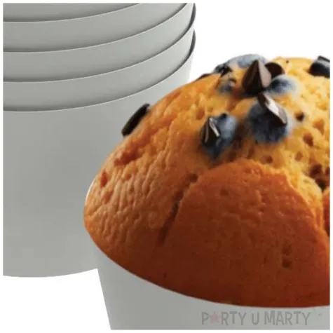 oslonki na muffinki monokolor bialy 6 szt